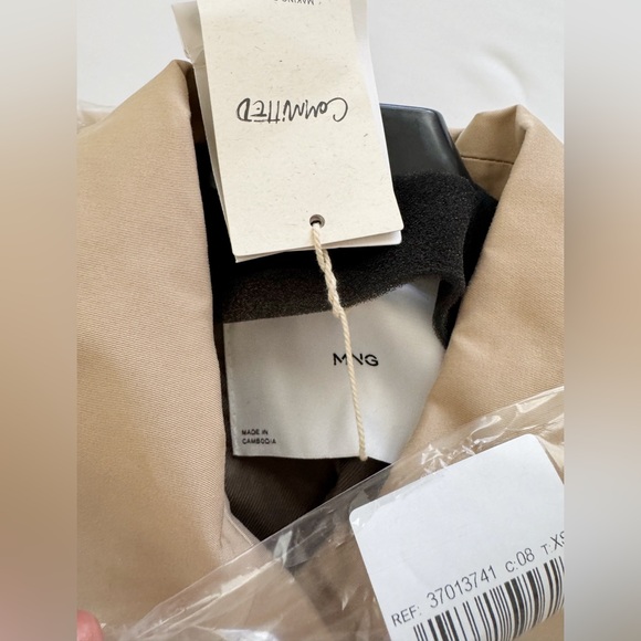 NWT Mango Cotton Classic Trench Coat - Picture 2 of 6